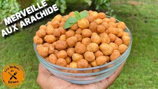 CROQUETTES AUX ARACHIDE  MERVEILLE AUX ARACHIDE  COATED PEANUTS  PEANUT BURGER [upl. by Nnylaehs]