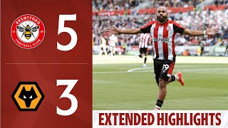 Brentford 53 Wolves  Premier League Highlights [upl. by Norrag677]