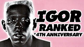 Ranking Tyler The Creator IGOR 4th Anniversary [upl. by Olaznog]