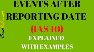 Events after the reporting period IAS 10  Explained with Examples [upl. by Wendall673]