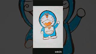 Easy Doraemon Drawing  How to draw Doraemon drawingart drawing colours [upl. by Stavro]