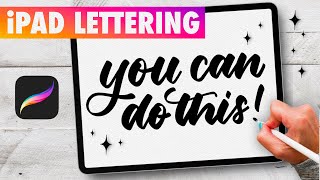 iPad Lettering Tutorial for Beginners amp FREE PRACTICE SHEETS 🤩✨ [upl. by Romeyn532]