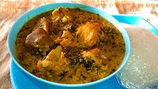 How to Cook Bitter Leaf Soup with Cocoyam Ofe Onugbu [upl. by Kire]