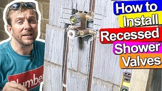 HOW TO FIT A RECESSED CONCEALED SHOWER VALVE  Plumbing Tips [upl. by Nim]