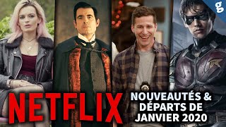 NOUVEAUTÉS qui arrivent sur NETFLIX en JANVIER  et départs [upl. by Anaj]