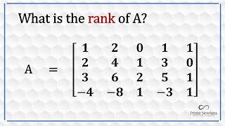 The rank of a matrix [upl. by Eyatnod42]