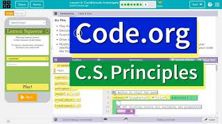 Codeorg Lesson 65 Conditionals Investigate  Tutorial and Answer  Unit 4 CS Principles [upl. by Anilak]