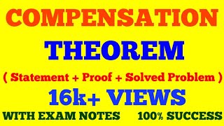 COMPENSATION THEOREM  STATEMENT amp PROOF OF COMPENSATION THEOREM  WITH SOLVED NUMERICAL [upl. by Iinden]