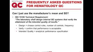 Quality Assurance in the Hematology Laboratory [upl. by Downey40]