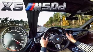 BMW X5 M50d F15 AutoBahn Test Drive Acceleration amp Top Speed [upl. by Caruso]