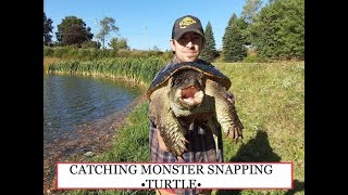 Catching Huge Snapping Turtle How too [upl. by Duaner]