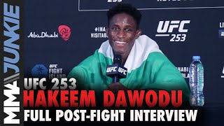 Hakeem Dawodu Zubaira Tukhugov broke from weight cut  UFC 253 postfight interview [upl. by Novled]