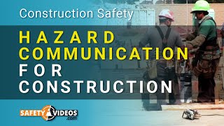 HAZCOM for Construction Workers Training from SafetyVideoscom [upl. by Gina329]