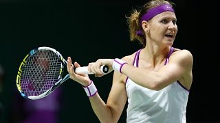 Lucie Safarova vs Angelique Kerber  2015 WTA Finals Highlights [upl. by Eisen]