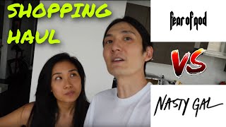 Husband v Wife Online Shopping Haul  GRAILED x FEAR OF GOD v NASTY GAL [upl. by Saideman]