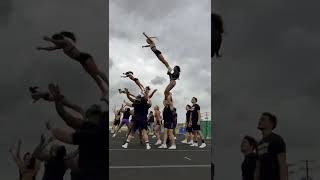 Navarro Cheer Pyramid Practice [upl. by Hafeenah622]