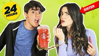 HANDCUFFED to MY FAMILY for 24 HOURS CHALLENGE PRANK BAD IDEA Jentzen Ramirez [upl. by Reyam]