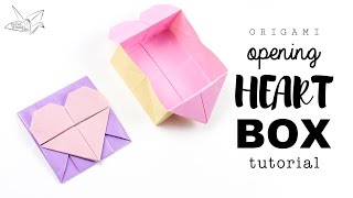 Origami Opening Heart Box  Envelope Tutorial  Design Francis Ow  Paper Kawaii [upl. by Ailin]