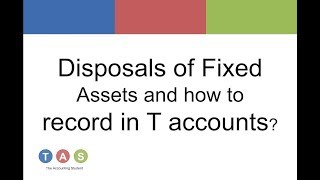 Disposals of Fixed Assets and how to record in T accounts [upl. by Lenette556]