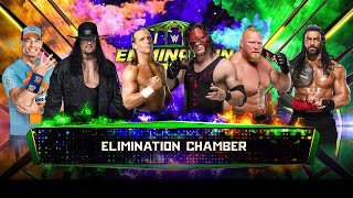 WWE 2K23  Brock Lesnar vs Undertaker vs Kane vs Cena vs HBK vs Reigns Elimination Chamber Match [upl. by Ylenaj]