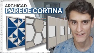 Parede Cortina ARCHICAD  Saiba Como Utilizar Essa Ferramenta [upl. by Glynias]