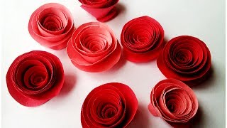 How To Make Rolled Paper Roses  DIY Rolled Paper Flowers [upl. by Anauqaj]