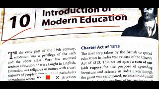 ICSE class 8 history chapter 10 Introduction of Modern Education [upl. by Etteroma384]