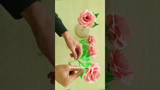 Beautiful Rose Paper Flower Crafts  Make Your Own Today [upl. by Ahsiemal110]