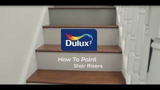 How To Paint Stair Risers  Painted Wooden Stairs  Dulux [upl. by Alexina]