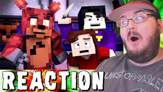 quotThe Foxy Songquot  Minecraft FNAF Animation Music Video Song by Groundbreaking REACTION [upl. by Jere]