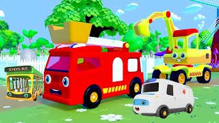 Wheels on the Bus Dance Party 2  Fun Cars Cartoons For Kids  Nursery Rhymes amp Kids Songs [upl. by Wiltz]