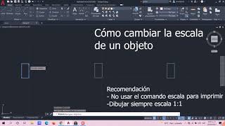 Comando Scale Escala  AutoCad [upl. by Annaohj]