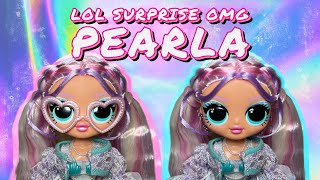 LOL Surprise OMG PEARLA Fashion Doll Unboxing amp Review 80’s Pastel Mermaid Vibes 🐚🤍 [upl. by Jolenta]