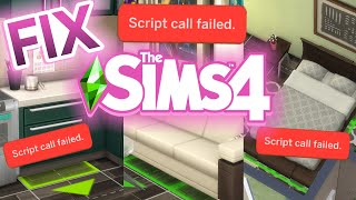 SIMS 4 SCRIPT CALL FAILED EASY FIX 2021 BED COUNTERS COUCH DOORS SINKS  DECEMBER 2020 UPDATE [upl. by Llevart]