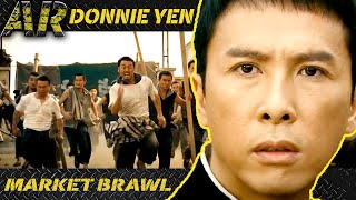 DONNIE YEN Brawl at the Fish Market  IP MAN 2 2010 [upl. by Allicsirp53]