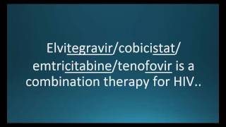 How to pronounce elvitegravir cobicistat emtricitabine tenofovir Stribild Memorizing Pharmacology [upl. by Trebbor635]