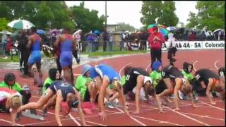 Sierra Williams of Cedaredge breaks the CHSAA 100 Meter Dash record at 2012 track [upl. by Catriona840]