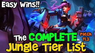 The BEST Jungle Tier List for Season 11 Patch 113 [upl. by Ferreby]