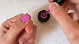 Gellack at home tutorial  step by step  short nails [upl. by Delainey352]