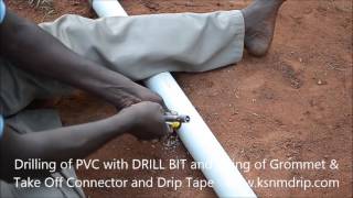 KSNM DRIP TAPE  Take Off Connection from PVC Pipe [upl. by Boeke]