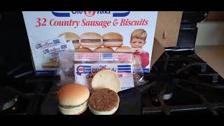 Food Review Purnells quotOld Folksquot brand Country Sausage and Biscuits [upl. by Akimet]