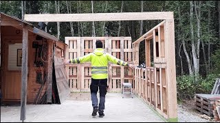 How to Build Free or Cheap Shed from Pallets DIY Garage Storage [upl. by Eislrahc500]