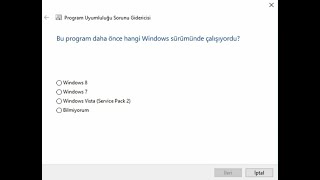 Windows Uyumluluk Sorunu Çözümü [upl. by Eintruoc]