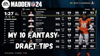 THE ULTIMATE MADDEN 24 FANTASY DRAFT GUIDE [upl. by Ethelred]