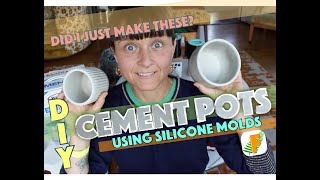 Easy DIY Cement Pots Using Silicone Molds [upl. by Nyloj823]