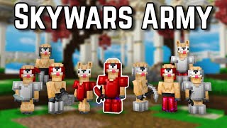 Taking Over Minecraft Skywars With An ARMY [upl. by Airotnahs]