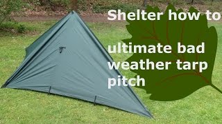 ultimate tarp shelter how to enclosed pyramid [upl. by Ahsikym190]