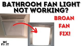 How to repair Bathroom Exhaust Fan Light thats not working Easy Fix [upl. by Wandie624]