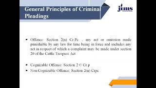 general principles of criminal pleadings [upl. by Latreece821]