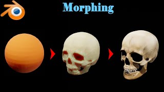 How to morphing shape and texture quickly in Blender  176 [upl. by Clovah]